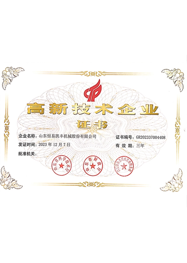 國家高新 技術(shù)企業(yè)證書